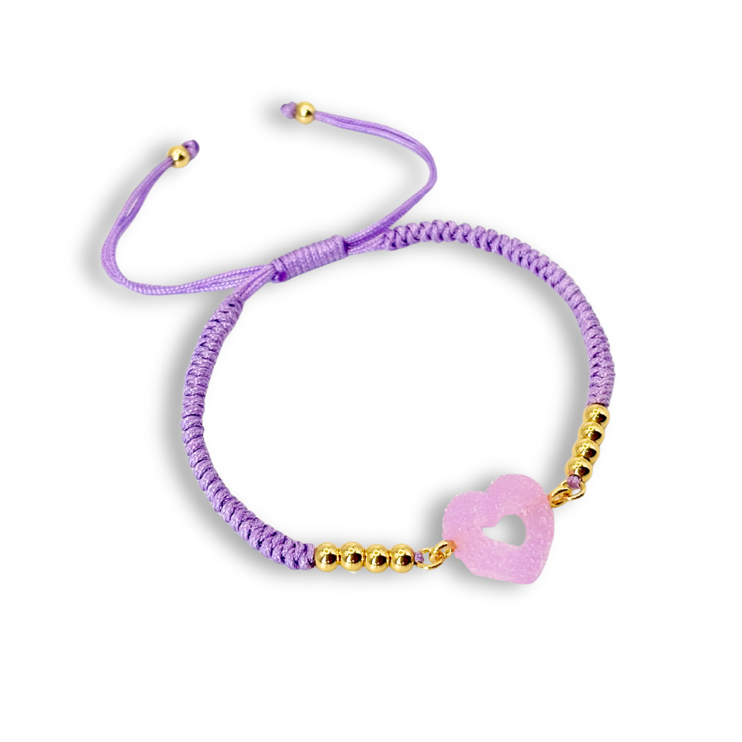 Sweetheart Macramé Bracelet in Lavender