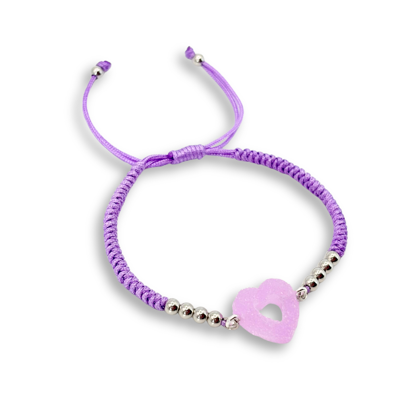 Sweetheart Macramé Bracelet in Lavender