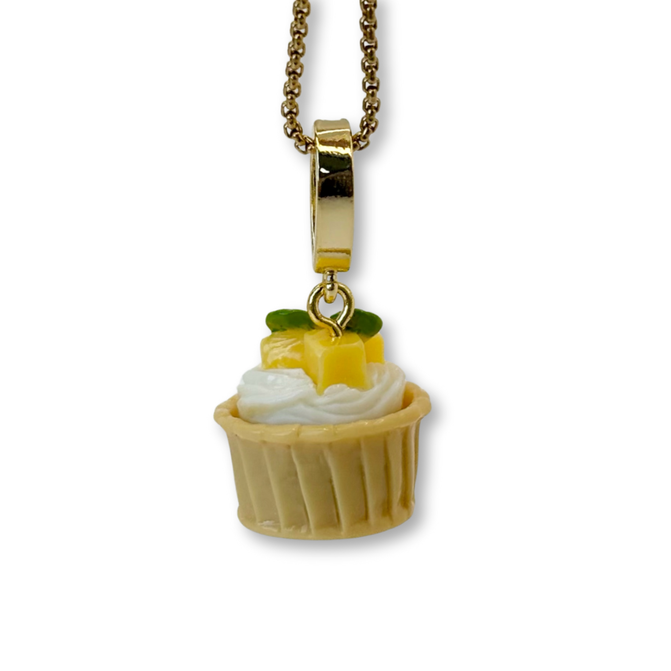 Minty Melon Cupcake Pendant