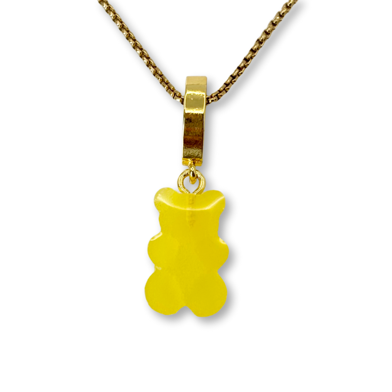 Gummy Bear Pendant with Chain in Limoncello