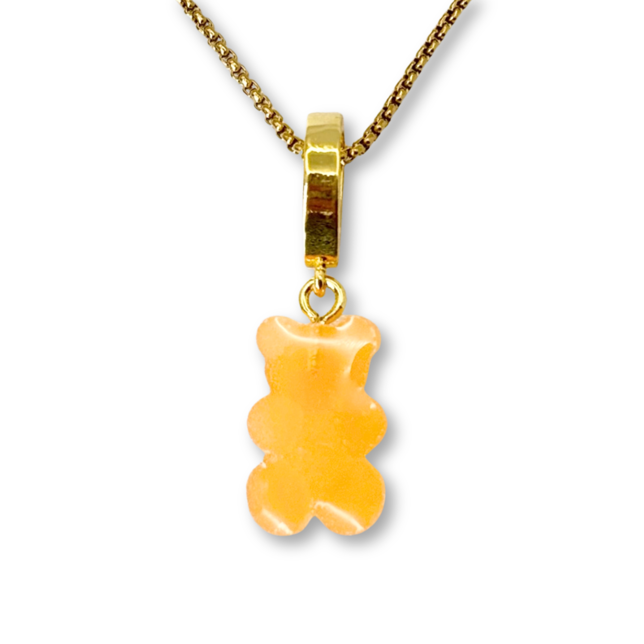 Gummy Bear Pendant with Chain, in Tangerine Dream