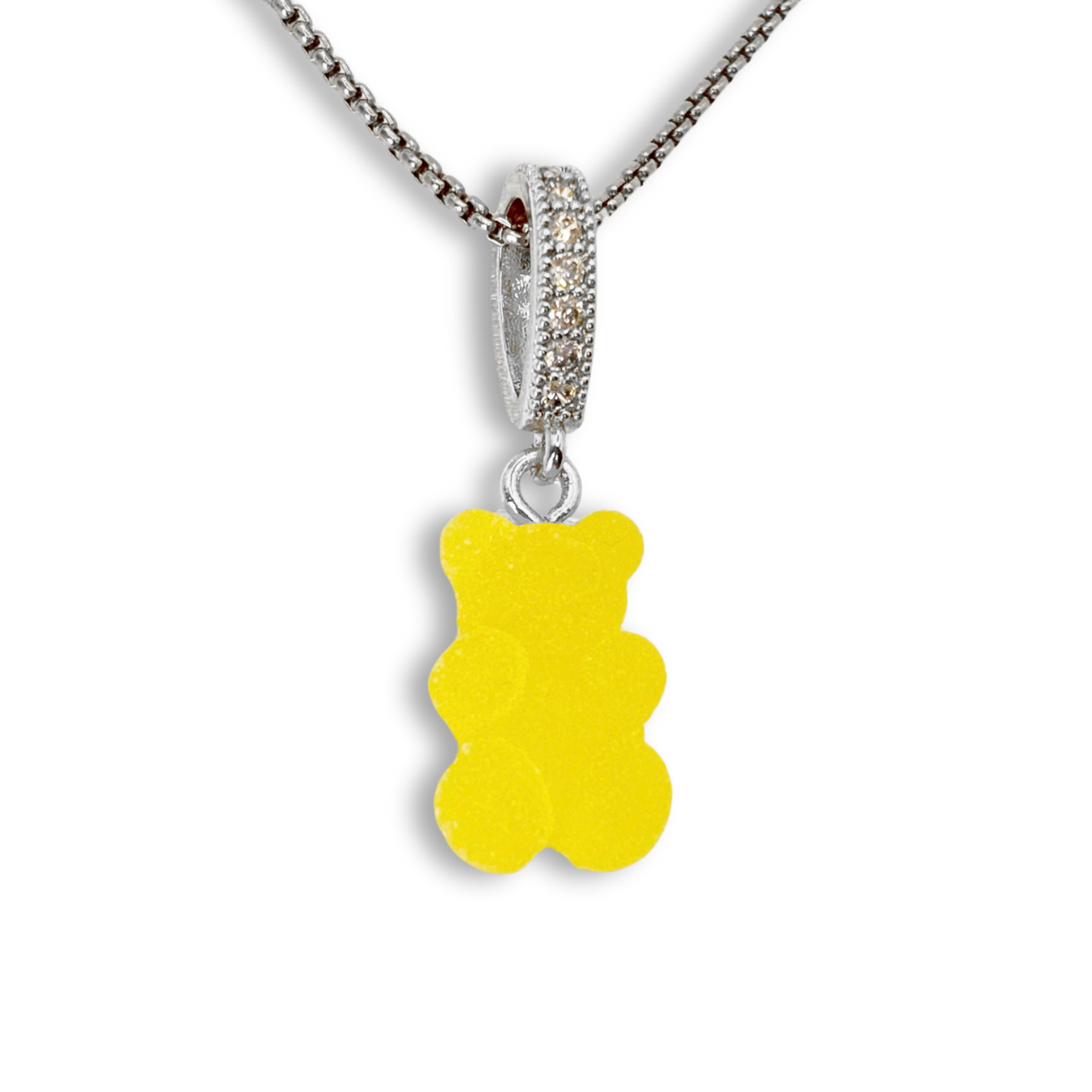 Gummy Bear Pendant with Chain in Limoncello
