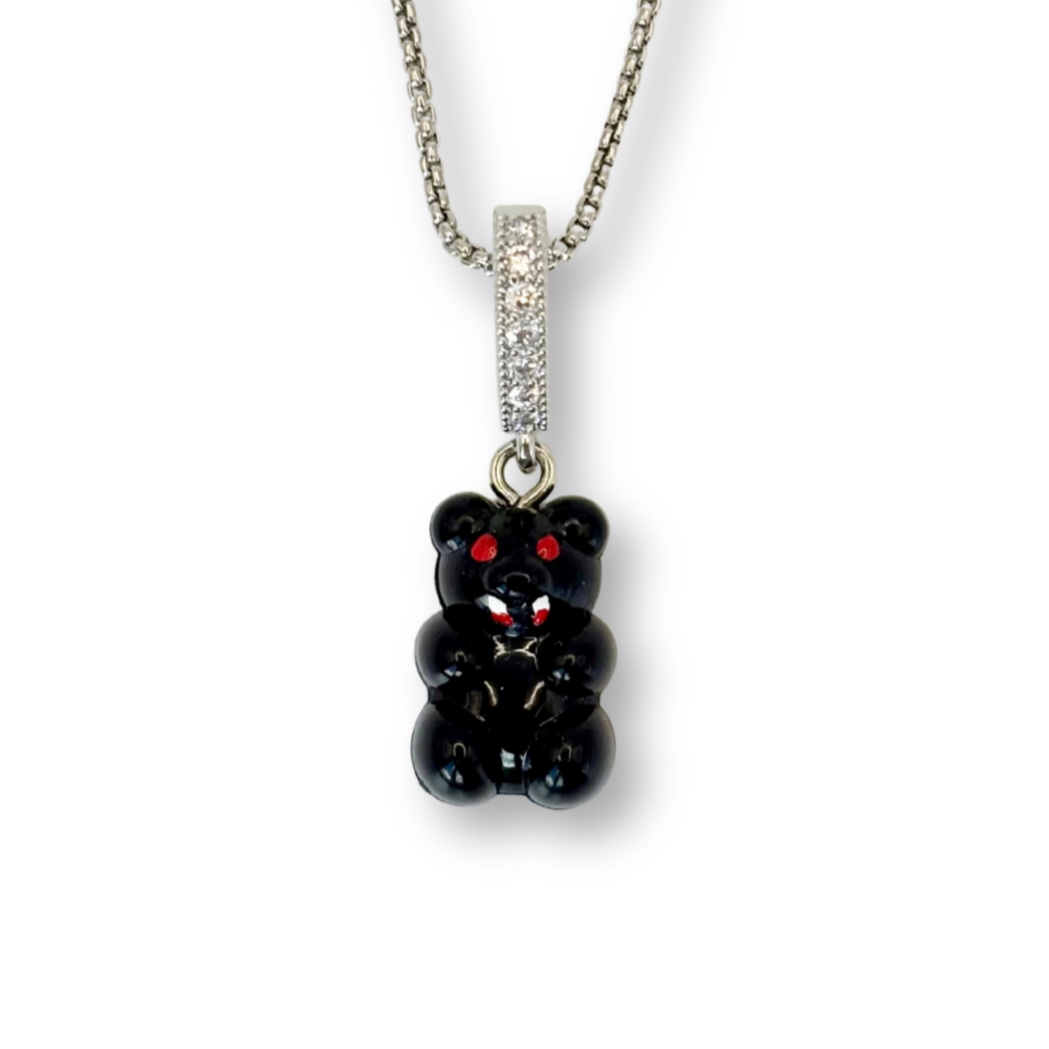 Vampire Gummy Bear Pendant with Chain