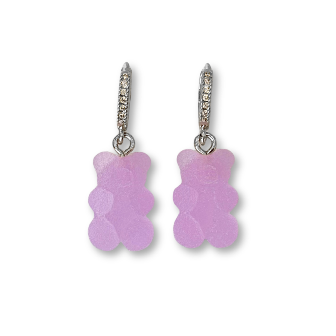 Gummy Bear Drop Earrings in Lavender