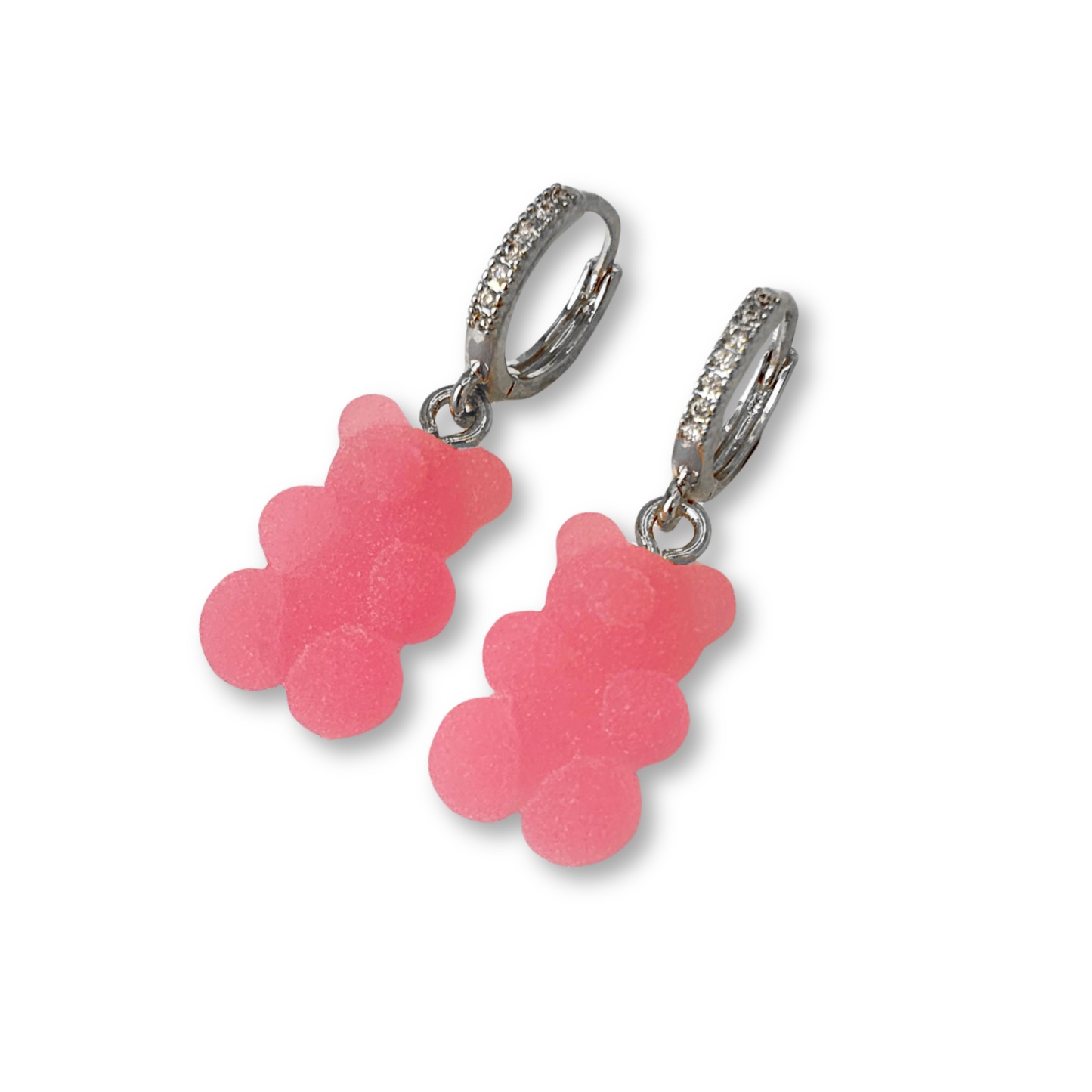 Gummy Bear Drop Earrings in Candy Floss Pink