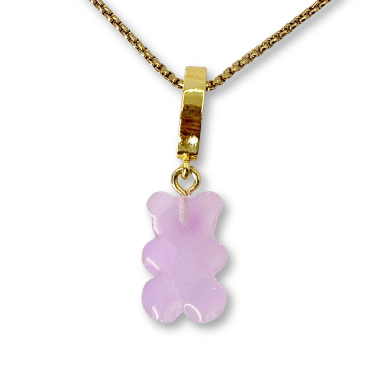 Gummy Bear Pendant with Chain, in Lavender