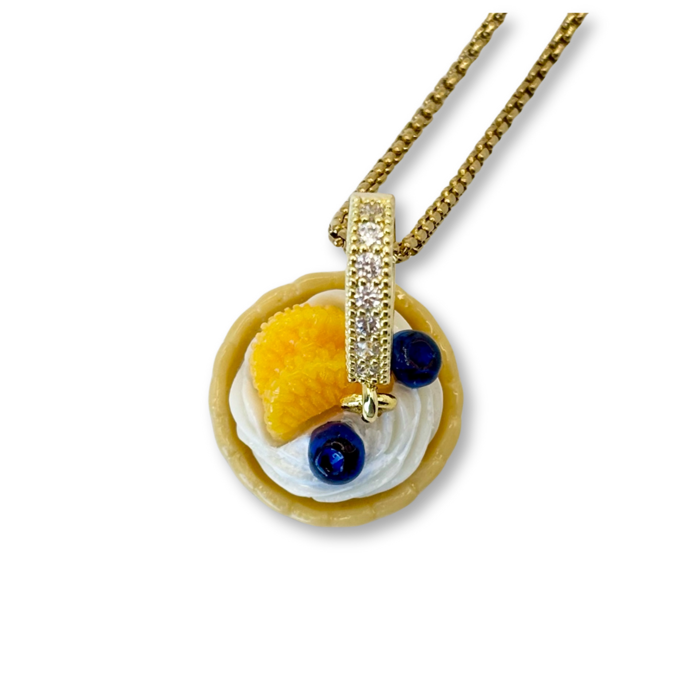 Orange and Blueberry Cupcake Pendant