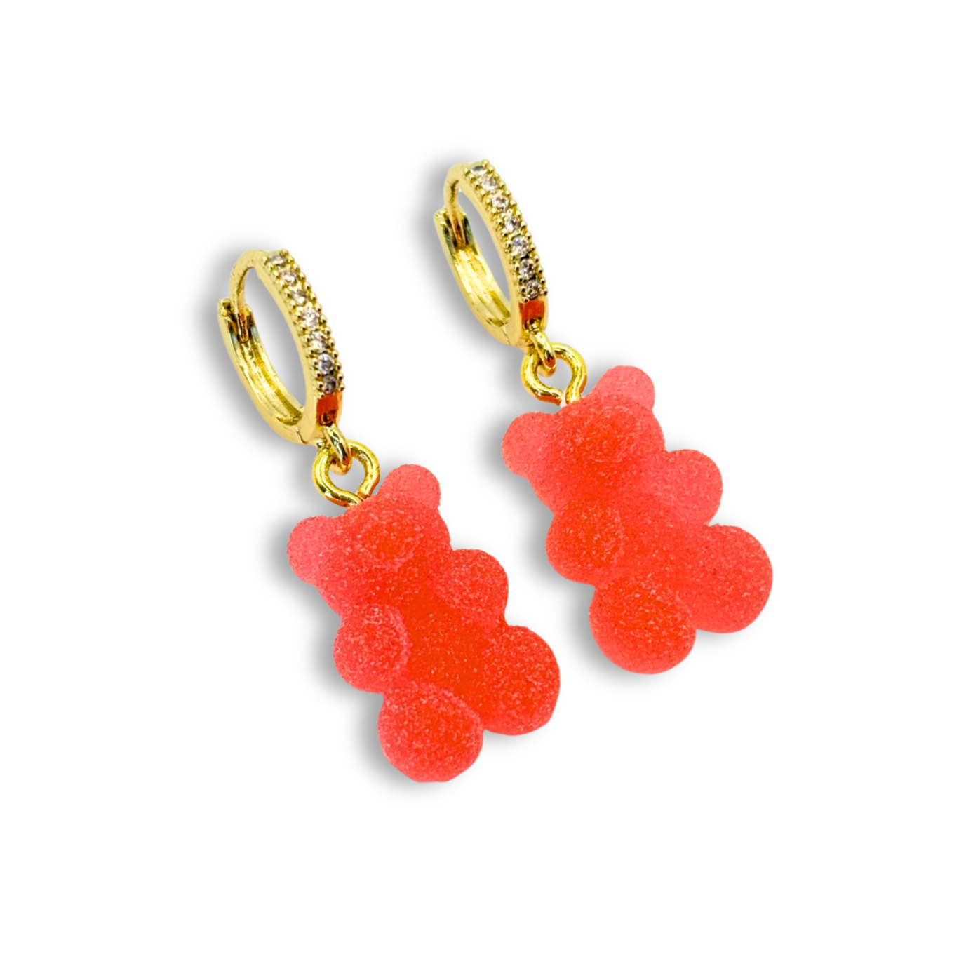 Gummy Bear Drop Earrings in Strawberry