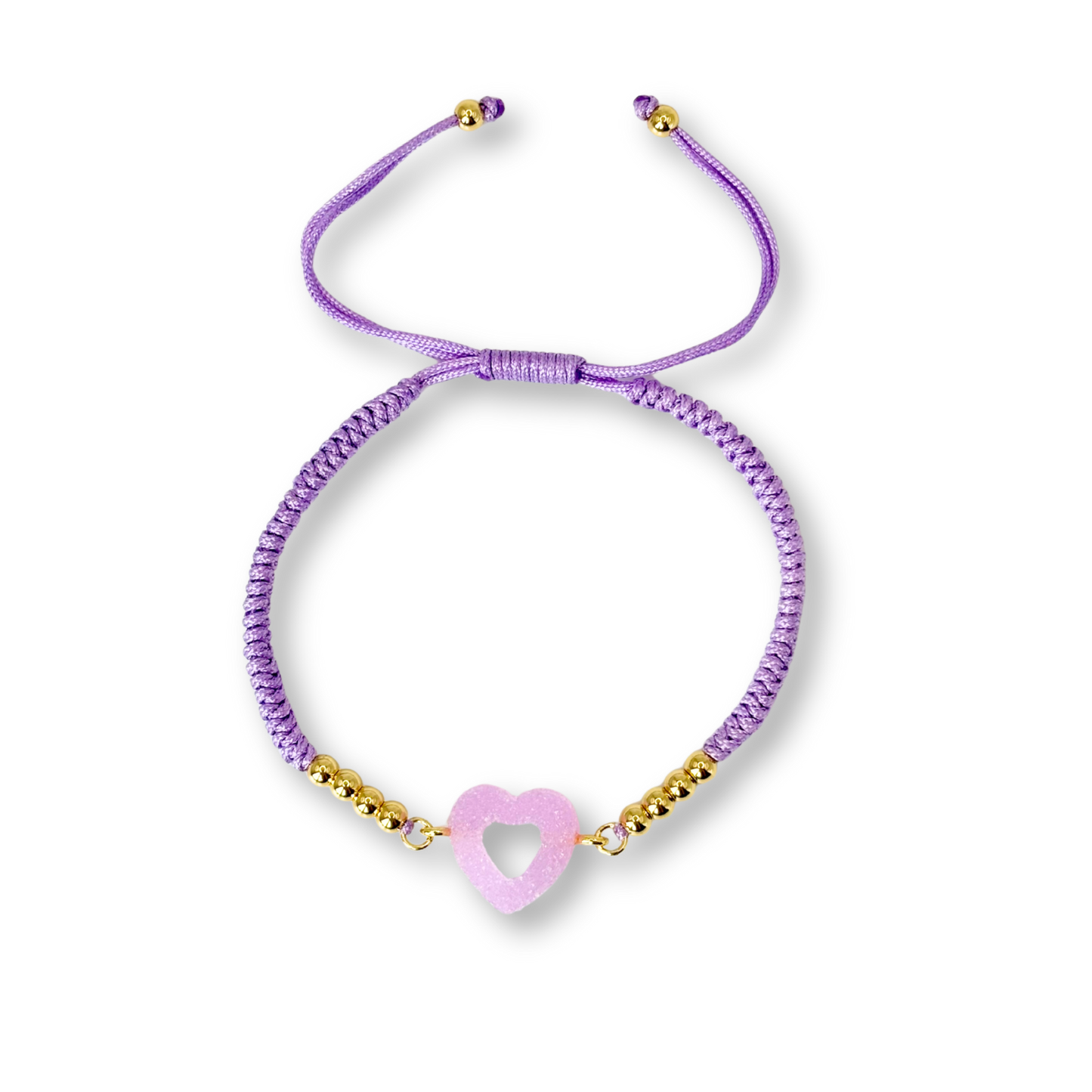 Sweetheart Macramé Bracelet in Lavender