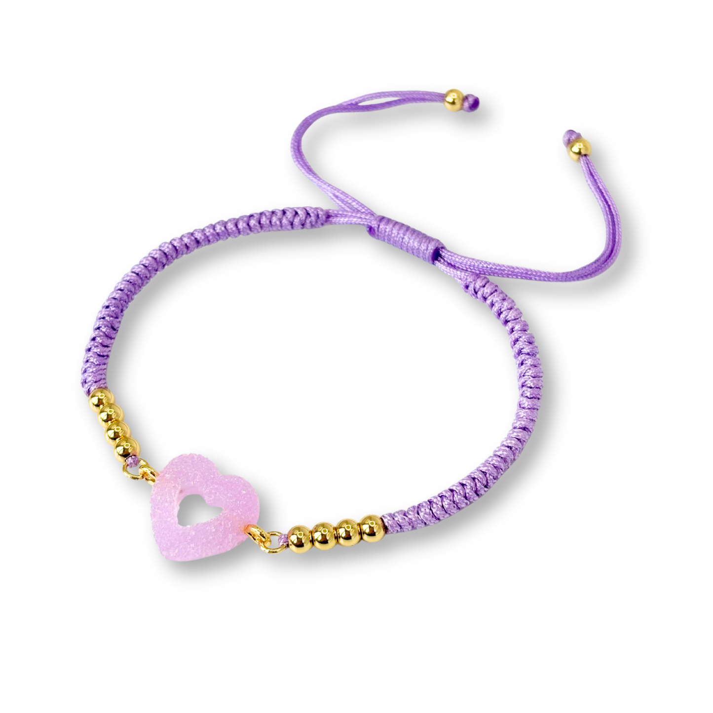 Sweetheart Macramé Bracelet in Lavender