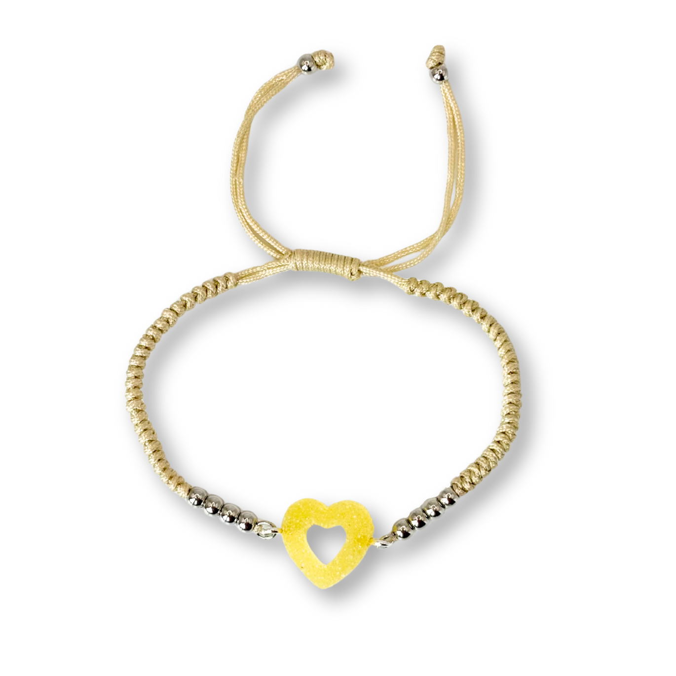 Sweetheart Macramé Bracelet in Limoncello