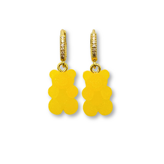 Gummy Bear Drop Earrings in Fresh Orange Juice