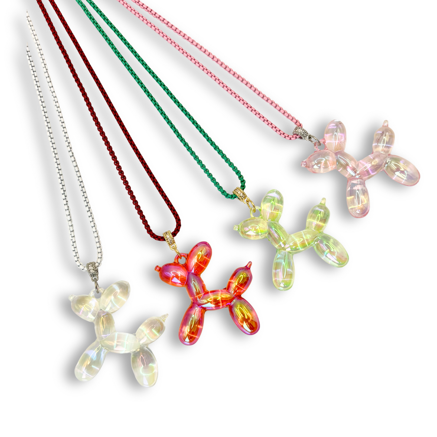 Large Balloon Dog Pendant in Pink
