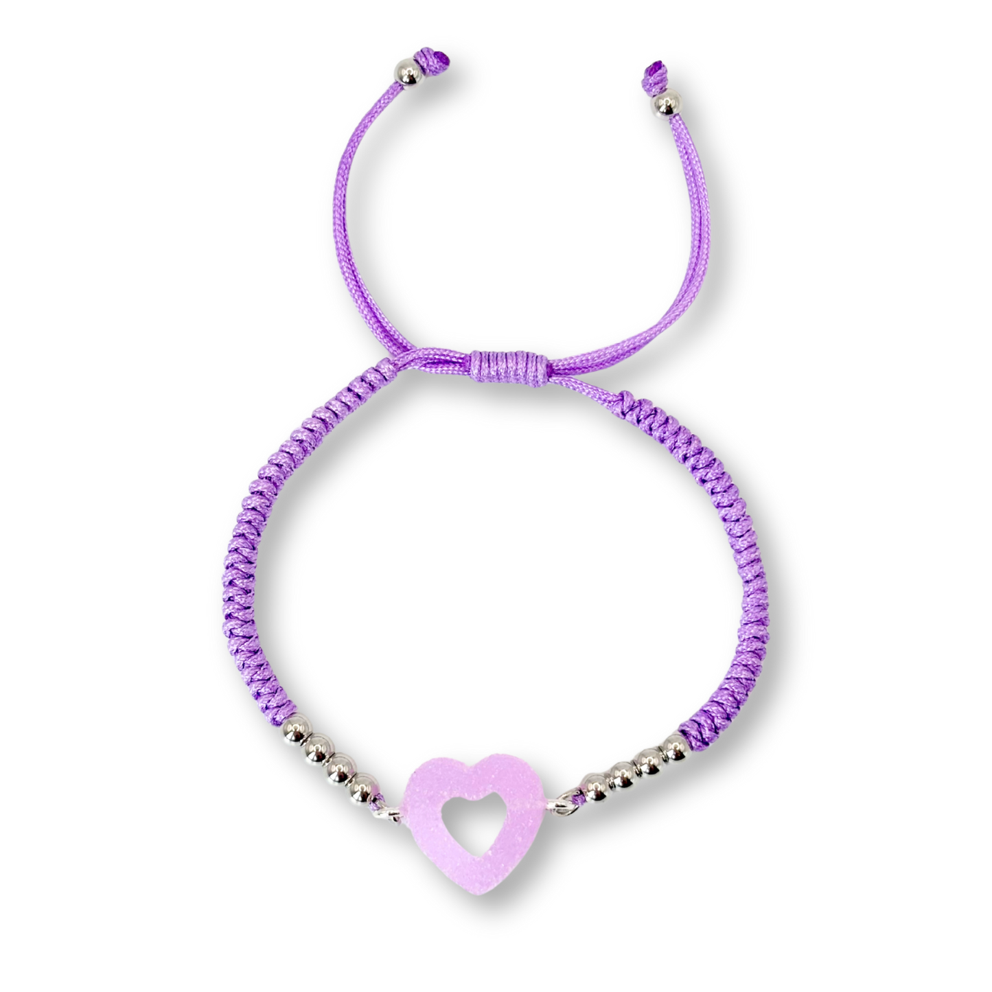 Sweetheart Macramé Bracelet in Lavender