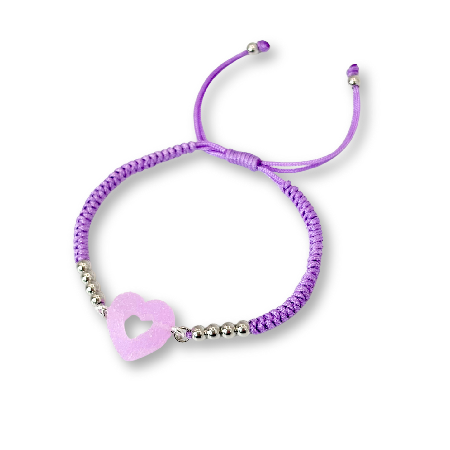 Sweetheart Macramé Bracelet in Lavender