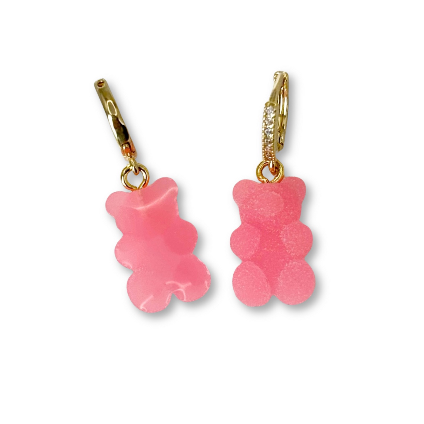 Gummy Bear Drop Earrings in Candy Floss Pink