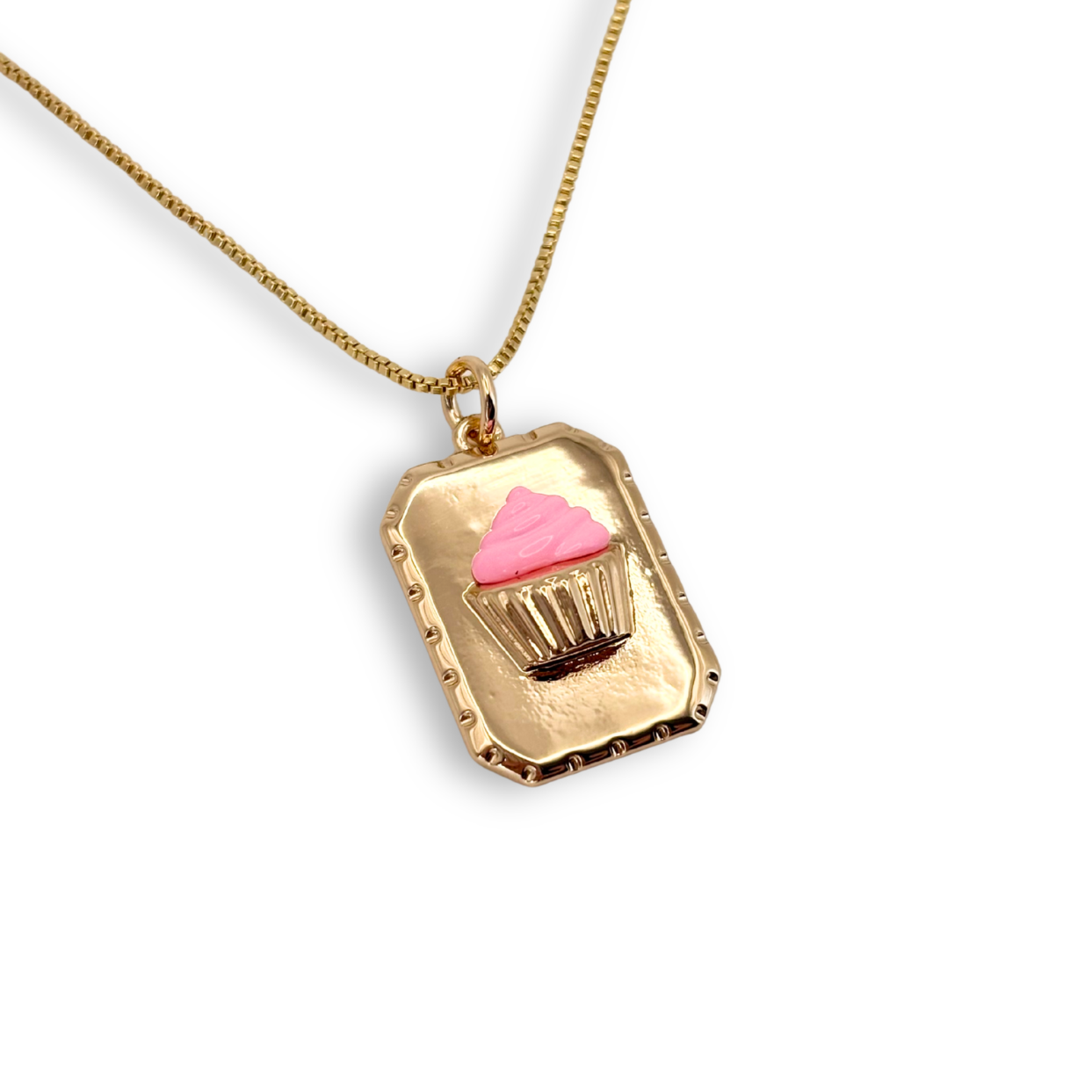 Cupcake Plaque Pendant