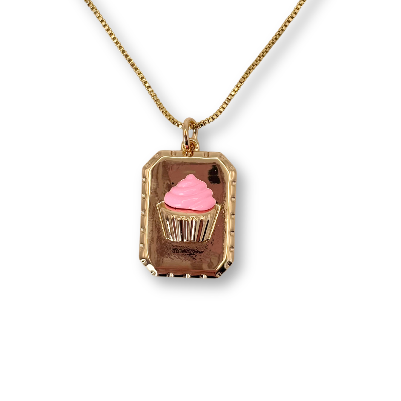 Cupcake Plaque Pendant