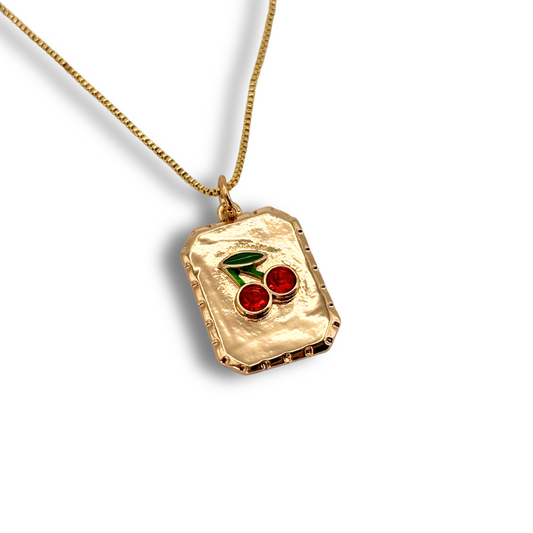 Cherry Plaque Pendant