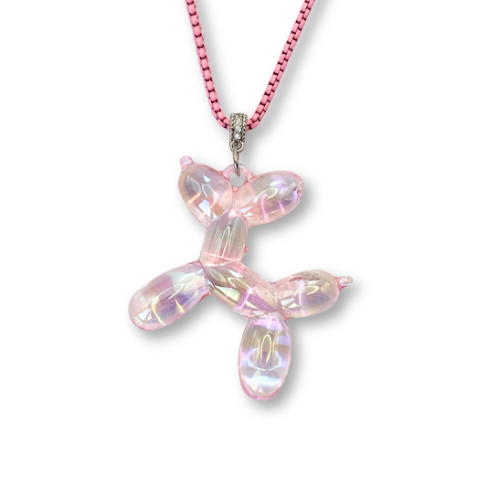 Large Balloon Dog Pendant in Pink