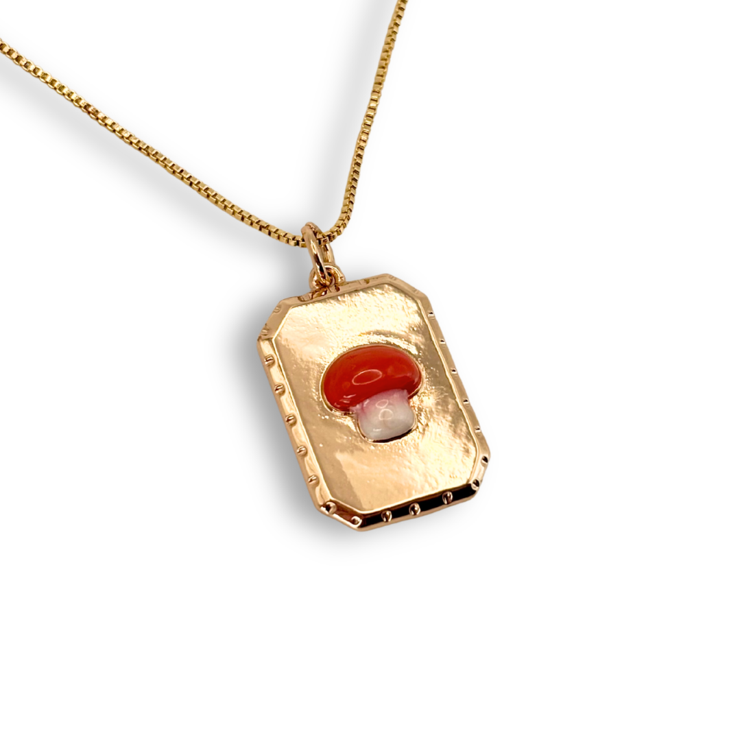 Mushroom Plaque Pendant