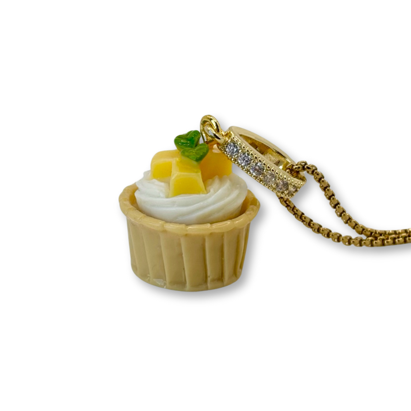 Minty Melon Cupcake Pendant