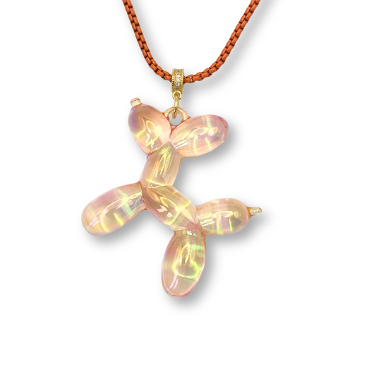 Large Balloon Dog Pendant in Orange