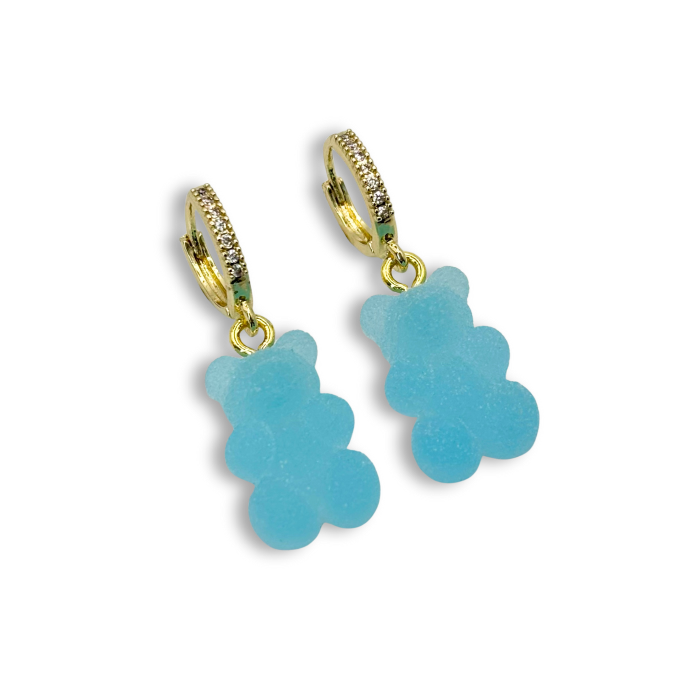 Gummy Bear Drop Earrings in Bubblegum Blue