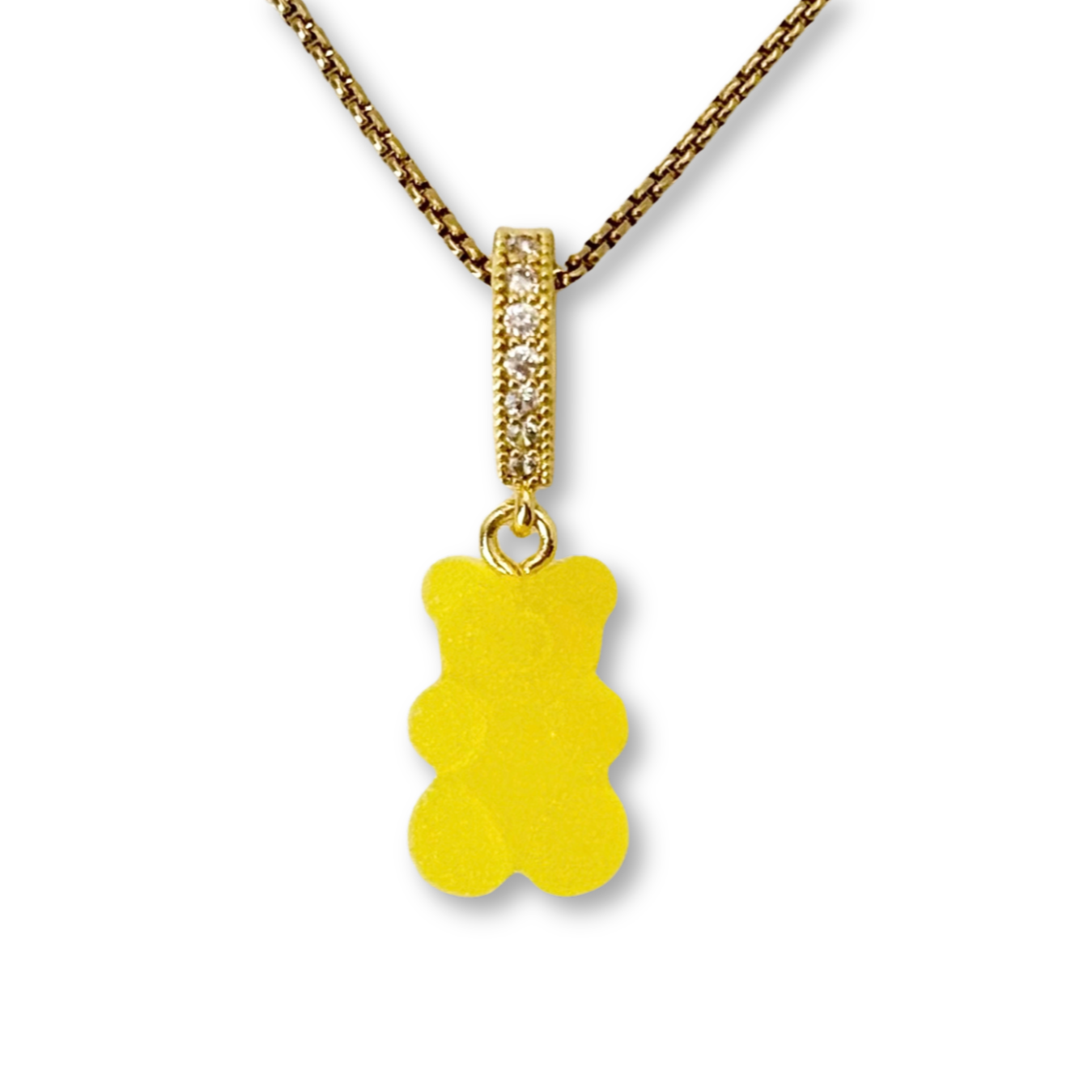 Gummy Bear Pendant with Chain in Limoncello