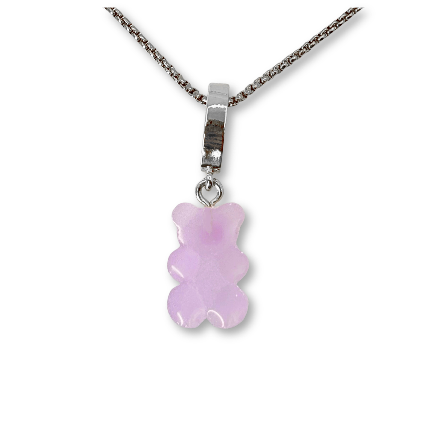 Gummy Bear Pendant with Chain, in Grape