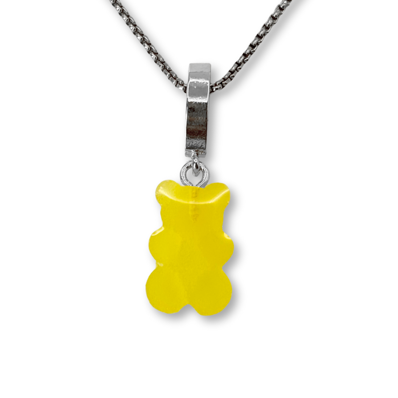 Gummy Bear Pendant with Chain in Limoncello