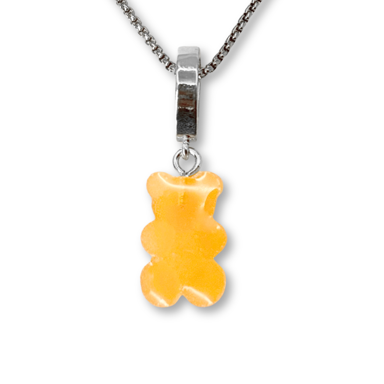 Gummy Bear Pendant with Chain, in Tangerine Dream