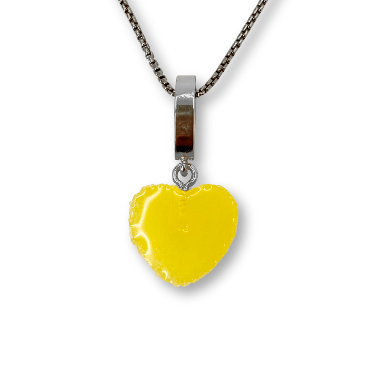 Sugar Heart Pendant with Chain, in Lemon