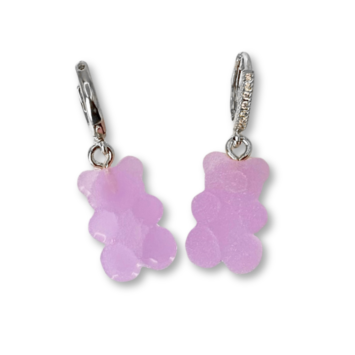Gummy Bear Drop Earrings in Lavender