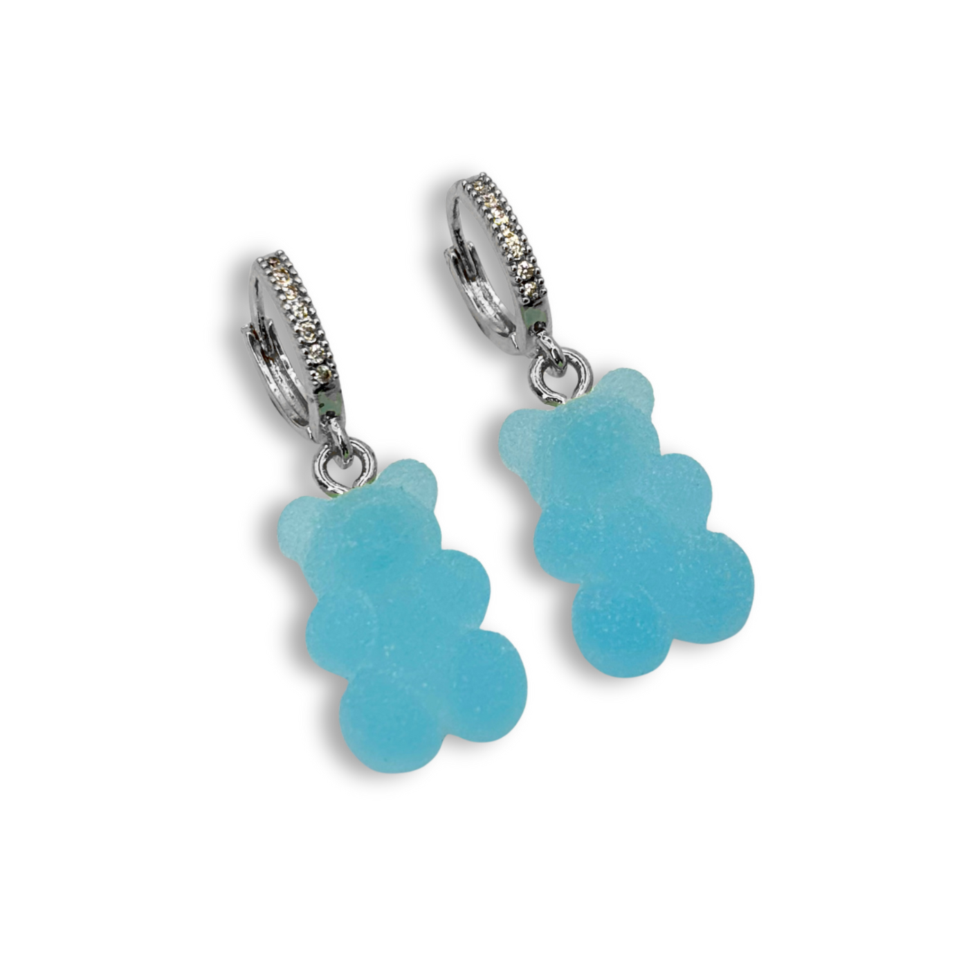 Gummy Bear Drop Earrings in Bubblegum Blue