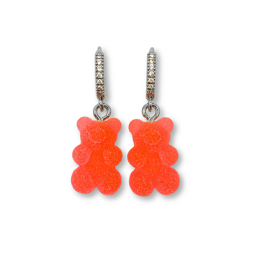 Gummy Bear Drop Earrings in Strawberry