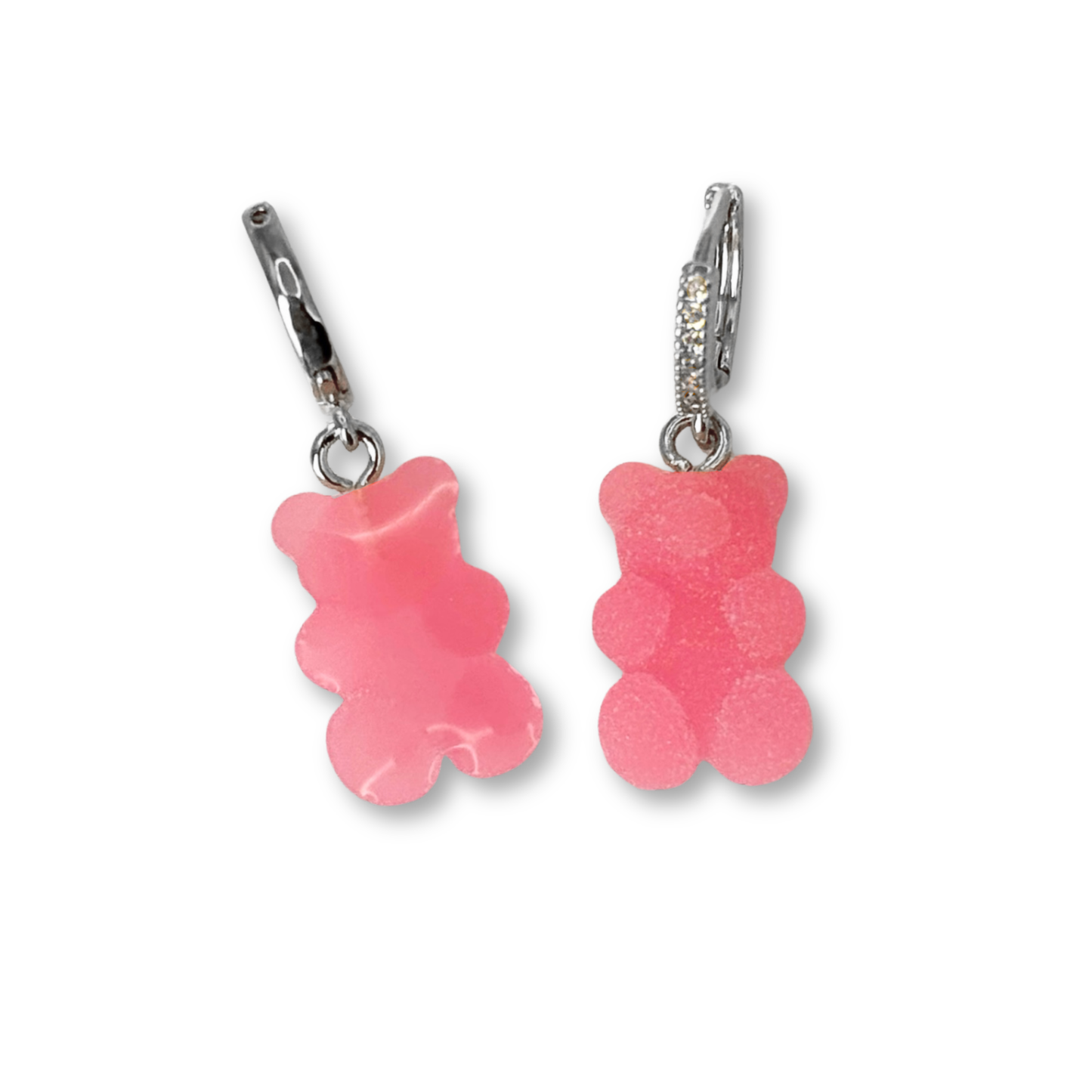 Gummy Bear Drop Earrings in Candy Floss Pink