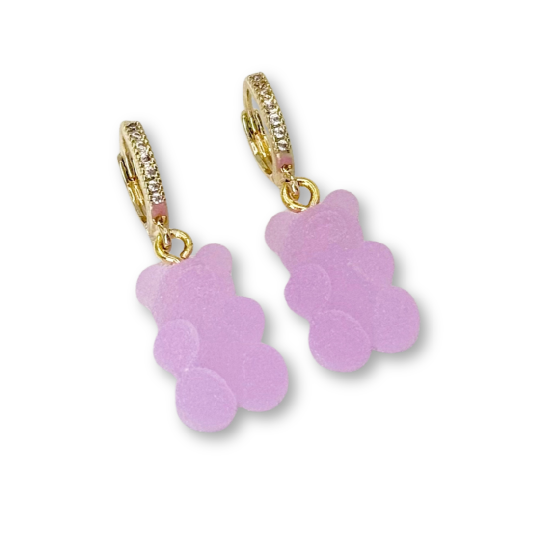 Gummy Bear Drop Earrings in Lavender