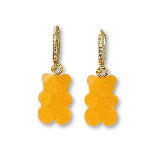 Gummy Bear Drop Earrings in Tangerine Dream